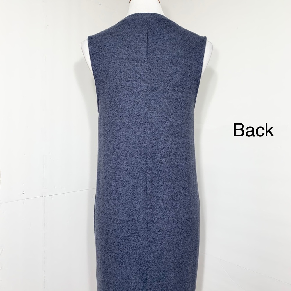 SOLD-Anthropologie Sleeveless Knit Blue Midi Dress - Picture 5 of 12